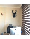 GEYİK BAŞI V2 | 3D Metal Geyik Başlığı Ev Ofis Hayvan Duvar Dekoru -M