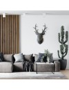 GEYİK BAŞI V2 | 3D Metal Geyik Başlığı Ev Ofis Hayvan Duvar Dekoru -M