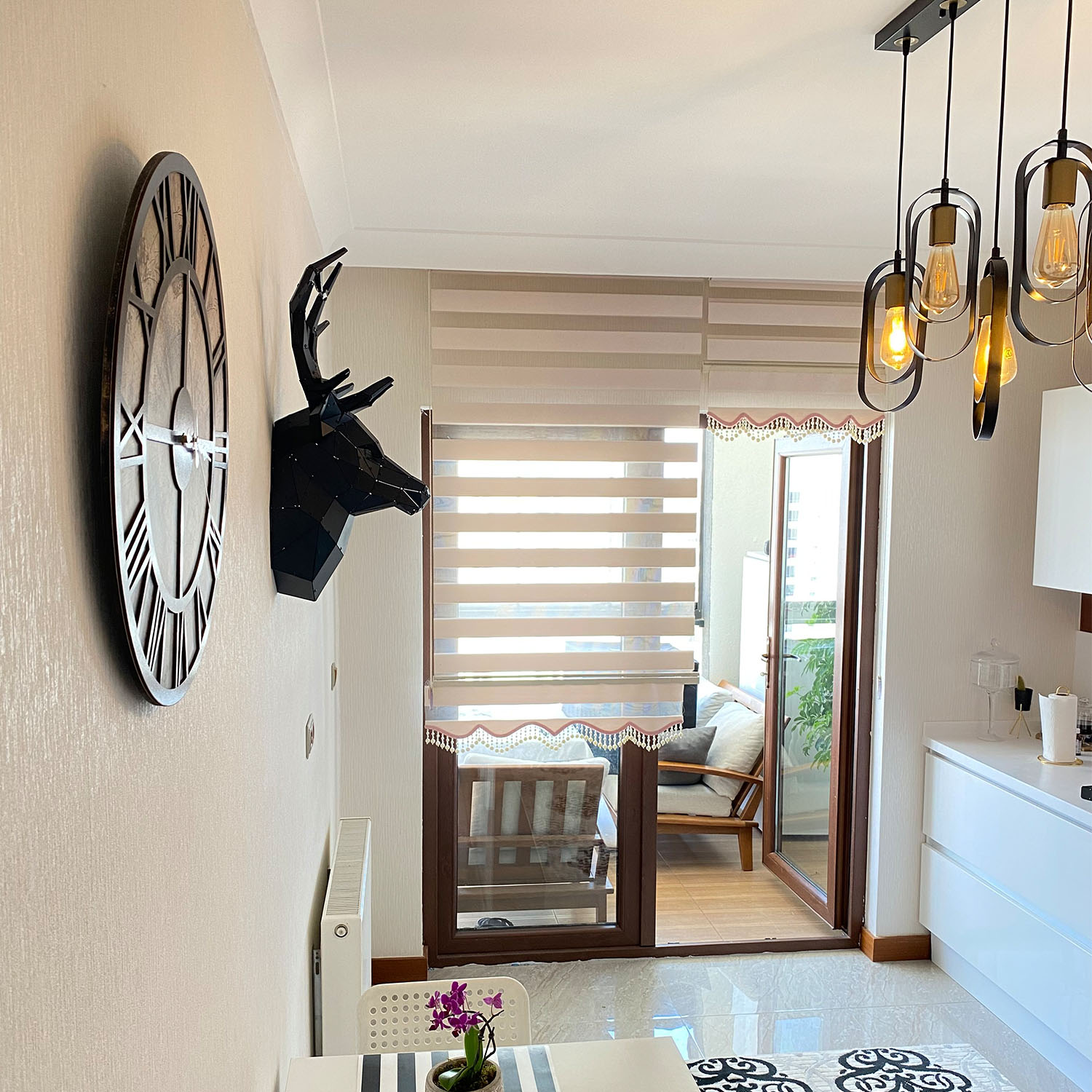 GEYİK BAŞI V2 | 3D Metal Geyik Başlığı Ev Ofis Hayvan Duvar Dekoru -M