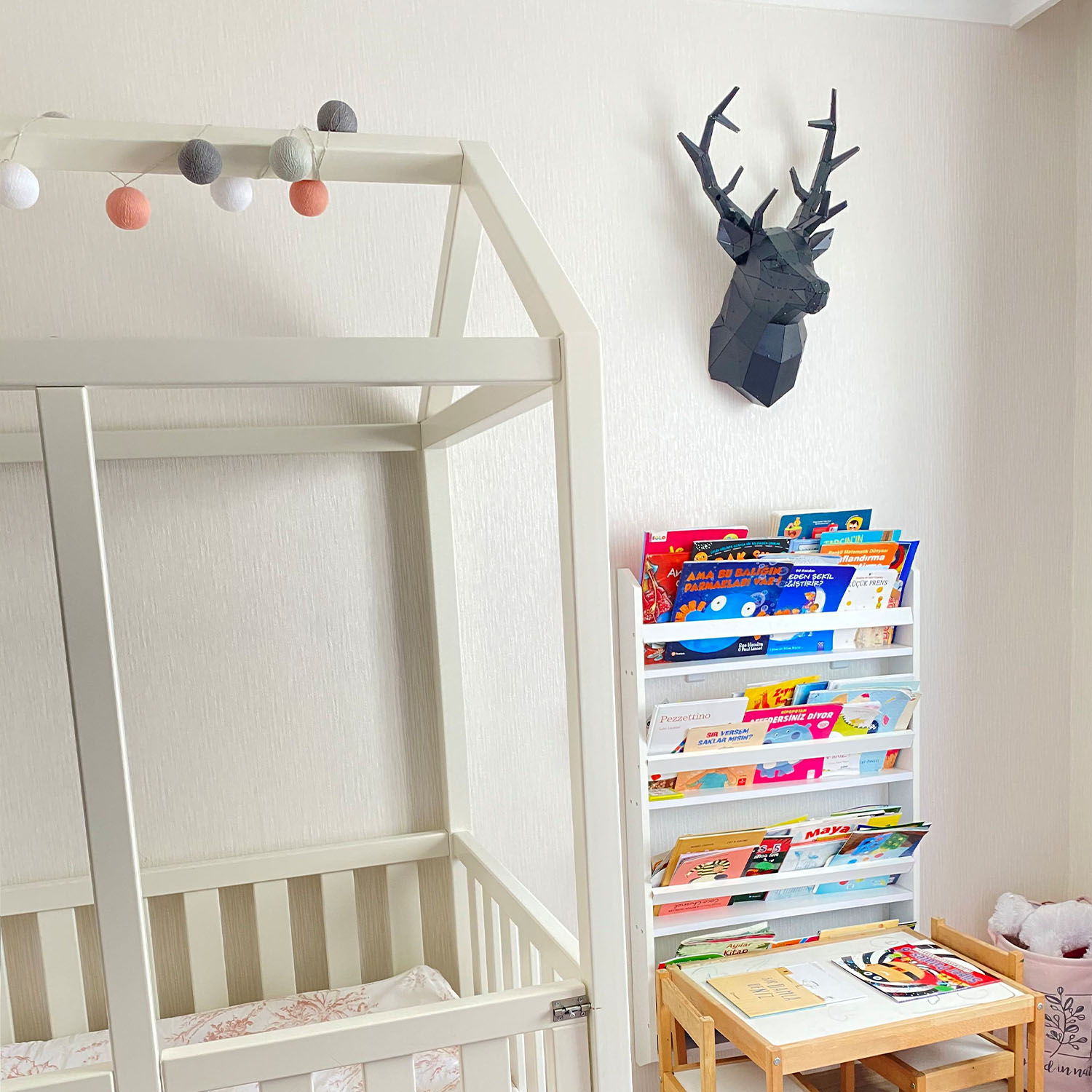 GEYİK BAŞI V2 | 3D Metal Geyik Başlığı Ev Ofis Hayvan Duvar Dekoru -M