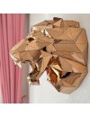 Lion Head Version 2 L Titanium-Coated Stainless Steel Decor