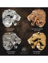 Lion Head Version 2 L Titanium-Coated Stainless Steel Decor