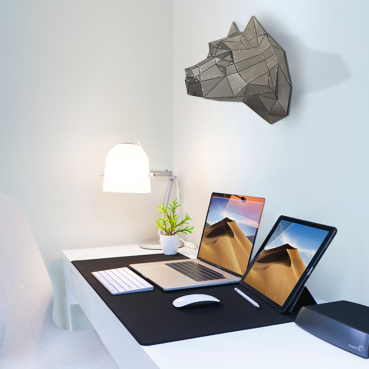 PITBULL | 3D Metal  Pitbull Kafa Hayvan Evcil Hayvan Kliniği Duvar Dekoru -M