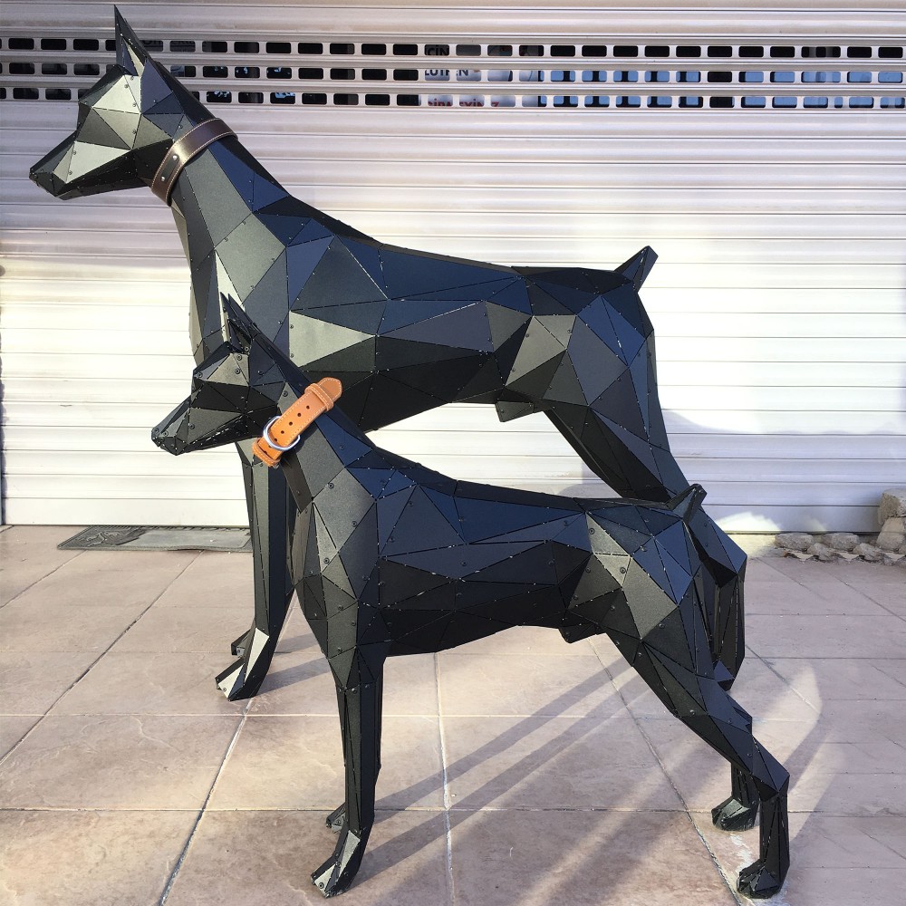 STANDING DOBERMAN - XL 113 CM
